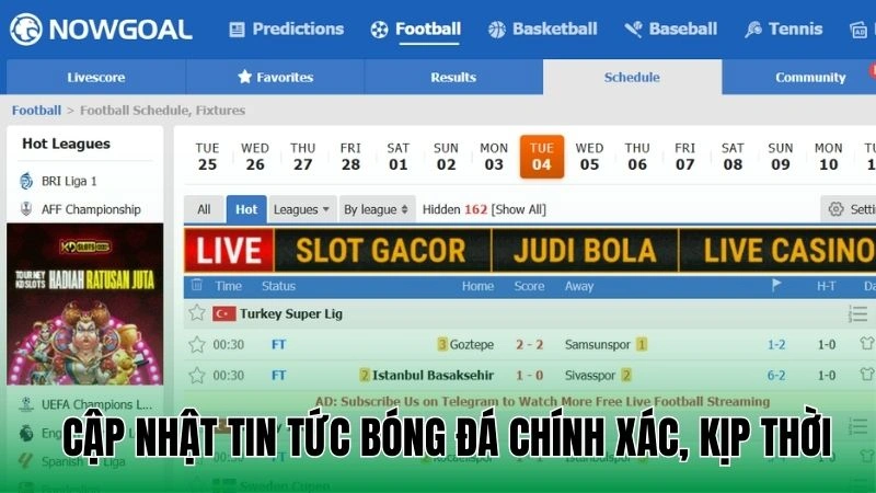 Nowgoal 19 Cập nhật tin tức bóng đá nowgoal chính xác, kịp thời